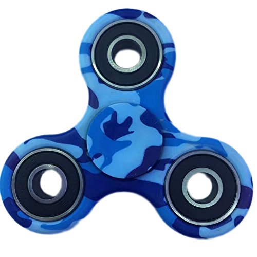 XQL Camouflage Finger Spinner EDC Focus Anxiety Stress Relief Fidget Toy for Adults and Kids Blue XQL Camouflage Finger Spinner EDC Focus Anxiety Stress Relief Fidget Toy for Adults and Kids Blue