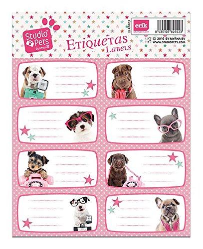 Grupo Erik Editores ELE0203 Studio Pets Dog - Etiquetas gr, 15.8 x 20 cm