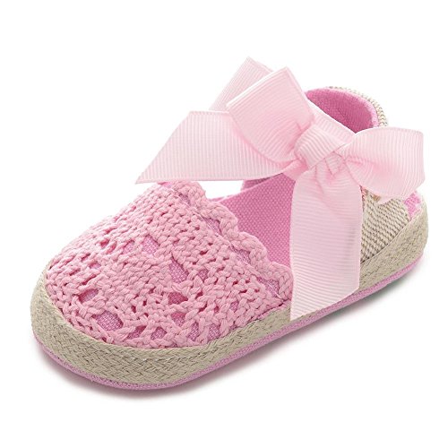 Itaar Baby Girls Shoes Crochet Knit Soft Sole Bow First Walker Toddler Sandals