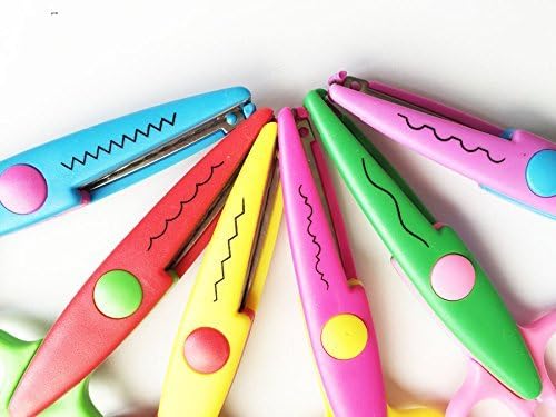 kangqi 6pieces Creative Scissors Paper Wave Lace Edge Safety Scissors