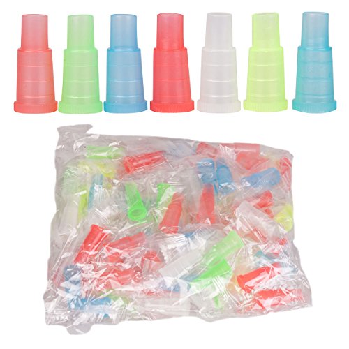 Ectxo 100 Alufolie 80 Kohle Briketts 100 Mundstücke für Shisha Hookah Wasserpfeife (Alufolie+Kohle+Mundstücke) - 2