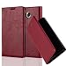 Produktbild Lenovo Google NEXUS 6 / 6X Hülle in ROT von Cadorabo - Handyhülle mit unsichtbarem Magnetverschluss Standfunktion und Kartenfach Case Cover Schutzhülle Etui Tasche Book Klapp Style in APFEL ROT
