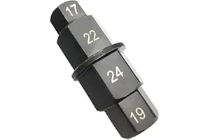 ANCLLO Hex Achse Werkzeug für Motorrad Vorderachse Rad, Hex Allen Achse Spindel Werkzeug Stecknuss Adapter Werkzeug 3/8 Zoll 17mm 19mm 22mm 24mm