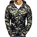 Produktbild Binggong Herren Shirt,Männer Hoodie Sweatshirt Herbst Mode lässig Camouflage Print Zip Jacke Jacke Hoodie übergroßen Top Basic
