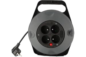 GEFOM Enrouleur ménager cassette 4 prises 10m