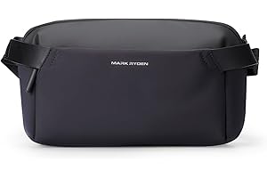 MS Mark Ryden lekka torba na ramię, torba na ramię z zamkiem błyskawicznym YKK i zapięciem magnetycznym dla mężczyzn i kobiet, czarny, 29 cm x 16 cm x 6 cm, Lekki
