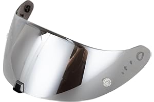 QQLADY Z Convient for Le Casque EXO Scorpion R1/1400/520, Lentille Universelle De Jour Et De Nuit, Anti-poussière Et Coupe-Vent X(Silver)