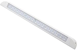 MARVIX Luz LED para toldo blanca 12V 24V impermeable para autocaravana, caravana, furgoneta camper, lámpara de puerta exterior de tira súper brillante 6000k (sin interruptor, 506mm)