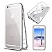 Produktbild SpiritSun Handyhülle für iPhone 6/6S Hülle Transparent mit Eingebauter Magnet Funktion Panzerglas Rückseite Schutzhülle Dünn 360 Grad Ganzkörper-Schutzhülle Tempered Glass Backcover Silber