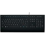 Logitech K280e Pro Wired Business Keyboard for Windows, Linux, and Chrome, USB port, palm rest, splashproof, PC / laptop, Ger
