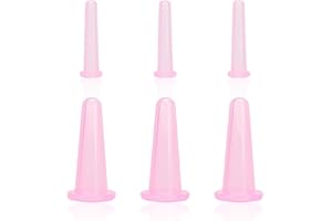 COACOM Bańki do twarzy, bańki próżniowe, mini bańki silikonowe, narzędzie do masażu skóry, bańki ssące, do twarzy, ramion, szyi, łydek, 6 sztuk