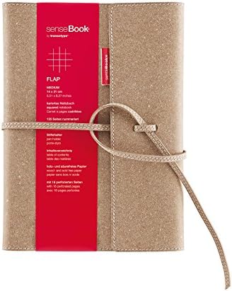 Transotype senseBook Medium Leather Flap Squared Notebook