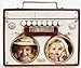 Produktbild 3D Bilderrahmen als Tonbandgerät aus Metall rot-Beige 23 cm Nostalgie Radio Cassettenrecorder