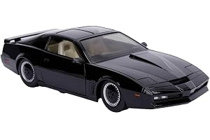 Jada Toys 253255000 - Knight Rider K.I.T.T. 1982 Pontiac Firebird Trans-Am - Metall med Frihjul, Gummidäck, Öppningsbara Dörrar och Motorhuv, 1:24, Från 8 år