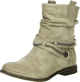  BULLBOXER Damen Stiefeletten Echtleder beige, Größe:38, Farbe:Beige