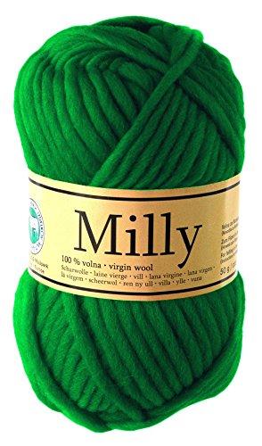 Filzwolle MILLY 50 g #90 grün, Wolle zum Strickfilzen 100% Schurwolle