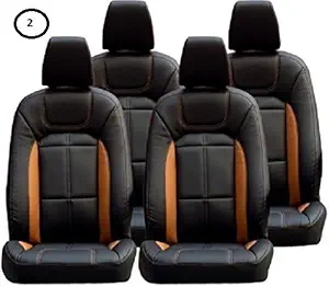 Khushal PU Leather Front and Back Seat Covers Set for New Wagon R 2019 to 2021 Model VXI Back Single seat.