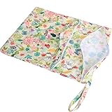 Damero 2 Stück/Set Windeltasche mit wiederverwendbarem Stoff Wasserdicht Wetbag Feuchttücher Organiser Beutel - 4