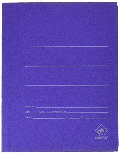 Mariola 944821 - Carpeta de cart  n con solapas  tama  o cuarto  color azul