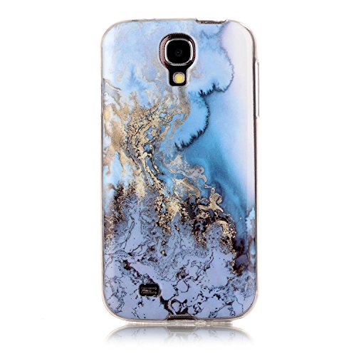 Cozy Hut Für Samsung Galaxy S4 Handyhülle mit Marmor / Marble Design(blau / weiß) | Handytasche | | Schale | | Hülle | | Case | Handy-etui | TPU-Bumper | Soft Case | Schutzhülle Cover für den optimalen Schutz ihres Samsung Galaxy S4 (5 Zoll) – Marmor-blauer Marmor - 2