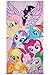 Produktbild My Little Pony 70 x 140 cm Strandtuch mit Motiv von Spike, Applejack, Pinkie Pie, Rarity, Fluttershy, Rainbow Dash, Twilight Sparkle, aus 100% Baumwolle, für Kinder