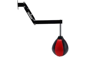 Alacritua Speed Bag Boxen, Boxbirne Erwachsene Leder Set, Speedball Hängend Training Trainingsgeräte, Profi Punchingball Boxing Speed Bag, Speed Bag Boxball mit Pumpe für Gym MMA Boxen Sport