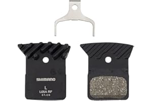 SHIMANO L05A-RF - Pastiglia per freno a disco e molla - Composto in resina, Piastra posteriore in lega alette