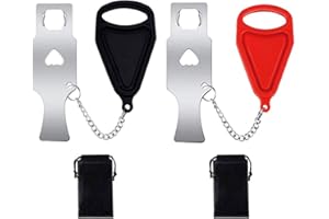 COSSWE Portable Door Lock,2 Pack Travel Door Lock with Storage Bag,Anti-Theft Safety and Privacy Lock for Home/Hotel/Apartment/School