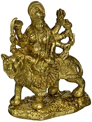 ShalinIndia Durga Hindu Goddess Religious Statue Brass Figurines