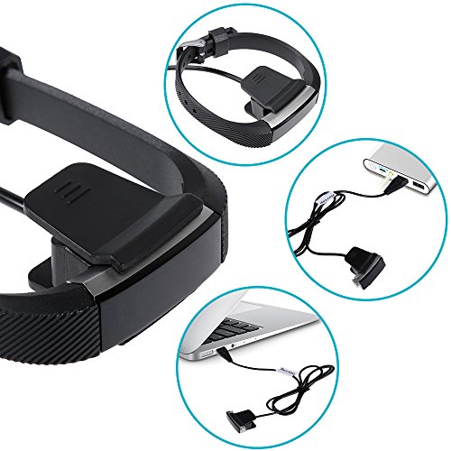 Rovtop Fitbit Alta HR Fil de Charge C  ble de Charge Deux Chargeur Remplacement USB S appliquer    un Suiveur de Musculation de Fitbit Alta HR   Seulement Compatible Avec Fitbit Alta HR 
