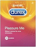 Durex Pleasure Me Ribbed and Dotted Condoms (Pack of 20)