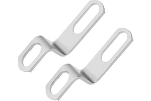 OTOTEC 2pcs Pièce de Raccordement Tuyau d'échappement de Moto Tuyau d'échappement de Moto Support en Acier Inoxydable Pièce de Connexion en Forme de Z Pince de Montage de Silencieux Argent