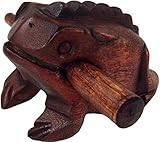 Guru-Shop Sonando Rana - 10 cm, Tambor Sonajero-didgeridoo