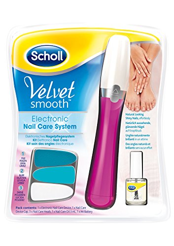 Scholl Velvet Smooth Electronic Nail Care System Pink