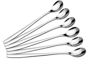C|H|G CHG 9285-00 Łyżki Do Jogurtu/Longdrinków dł. = 19 cmSrebrne 6 Sztuk