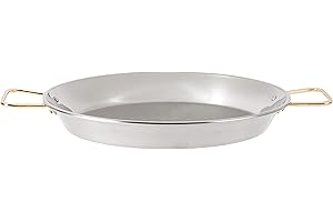 GARCIMA La Ideal padella per paella, in acciaio INOX, argento, 32 cm