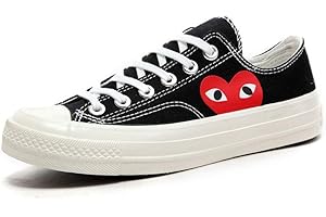Adult's Replica Canvas Shoes Joint Name CDG Play Heart Low-Top Sneaker for Men/Women