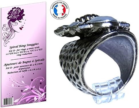 10 Spiral Ring Snuggies for ring bands 4-5mm wide ONLY. KIT D. Reduce by 1-2 UK and 3-4 UK sizes.