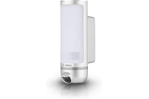 Caméra de Surveillance extérieure Jour & Nuit Bosch - Smart Home Eyes (Intelligente & pilotable par Smartphone - Caméra de sécurité HD connectée WiFi, lumière intégrée)