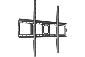 ONKRON Support Mural TV Fixe pour 55-100 Pouces Ecran, Accroche Television Mural Poids jusqu'à 75 kg - Support TV Mural Fixe avec VESA 75x75 - VESA 800x600 mm Fixation Murale TV UF4-B Noir
