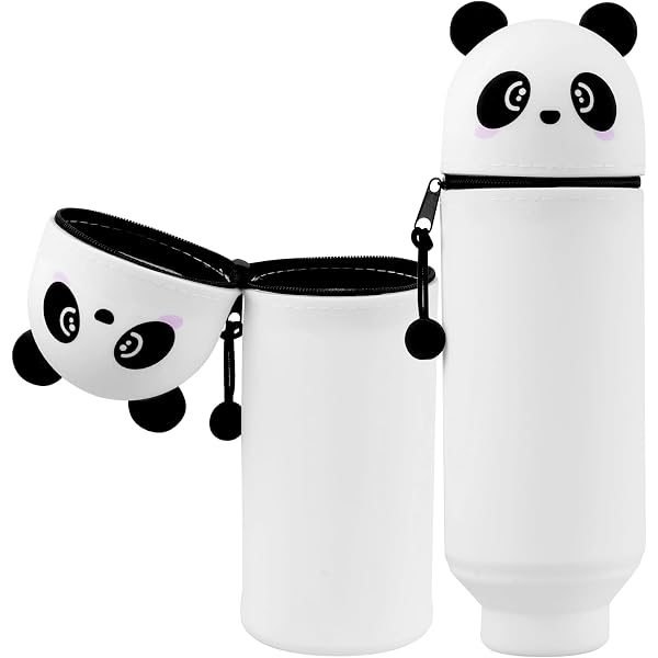 Accessori Kawaii Ufficio Astuccio 2 In 1 Panda In Silicone - Portapenne Da Tavolo Kawaii Per Scuola E Ufficio Accessorio Scuola Bambini - 10