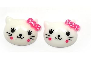 IDIN JEWELLERY Idin Clip-on Earrings - White kitty cat clip-on earrings