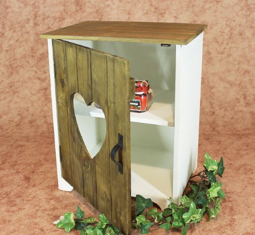 DanDiBo Schrank Minikommode 12021 Küchenschrank Regal 35 cm Shabby Küchenregal mit Herz - 2