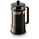 Bodum 1788-01, Caffettiera a pistone Kenya da 1,0 L per 8 tazze, colore: Nero