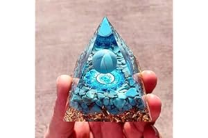 YCYINGCHENG Crystal Pyramid Stones Tree of Life Energy Quartz Crystals Positive Energy Generator Protection for Healing Meditation Chakra Balance, Positive Energy Generator Orgonite Pyramid Protection