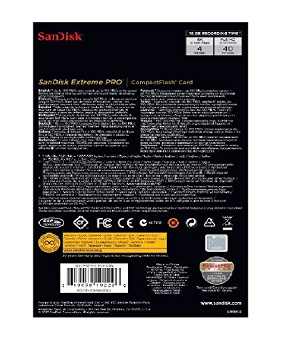 SanDisk Extreme Pro CompactFlash 16GB Speicherkarte (bis zu 160MB/s lesen) - 4