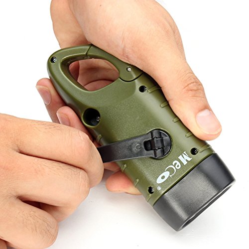 Dynamo Taschenlampe Taschenlampe Handkurbel Solar Taschenlampe Camping Notfall-Taschenlampe Karabiner Taschenlampe für Camping Outdoor-Klettern Wandern