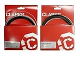 Clarks Universal Bicycle Bike Gear Derailleur & Brake Cable Set - Stainless Steel 