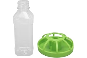JOROBURO Reptile Water Bottle, Turtle Automatic Feeder Waterer Dispenser with Water Bottle, Tortoise Dispenser Bottle Feeding Dish for Lizard Tortoise Chameleon(Large)