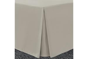 BRONWEN MATHEWS Bronwen Mathew Box Pleated Base Valance Sheet Small Double Bed Valance Sheets, Microfiber Soft Brushed Easy Care Non Iron (4Ft Small Double, Linen)